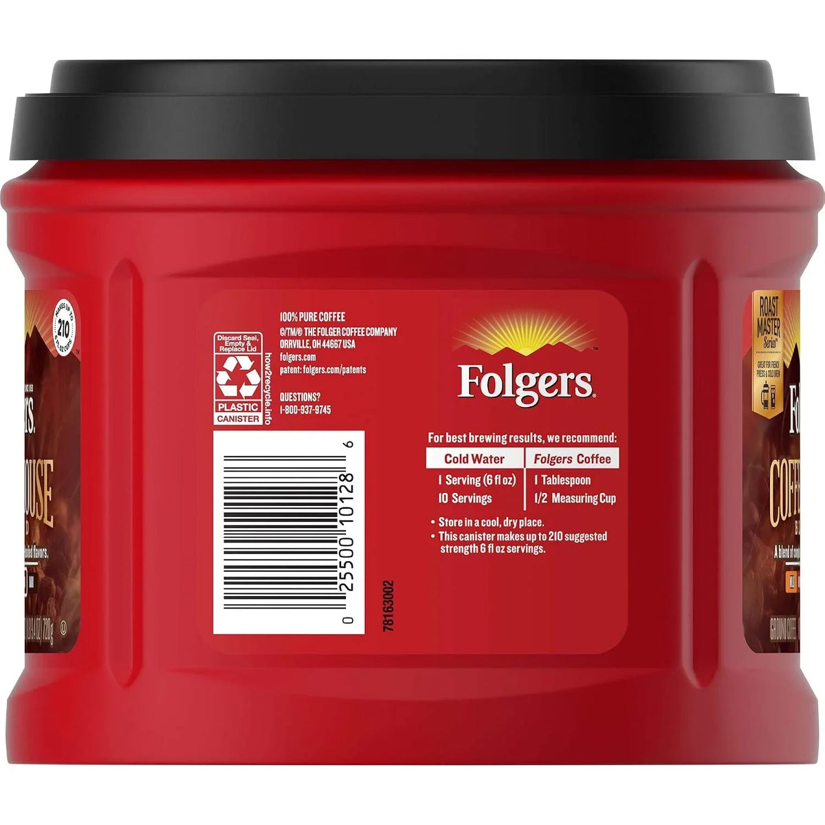 Folgers Coffeehouse Blend Medium Dark Roast Ground Coffee, 25.4 Ounces (Pack of 6)