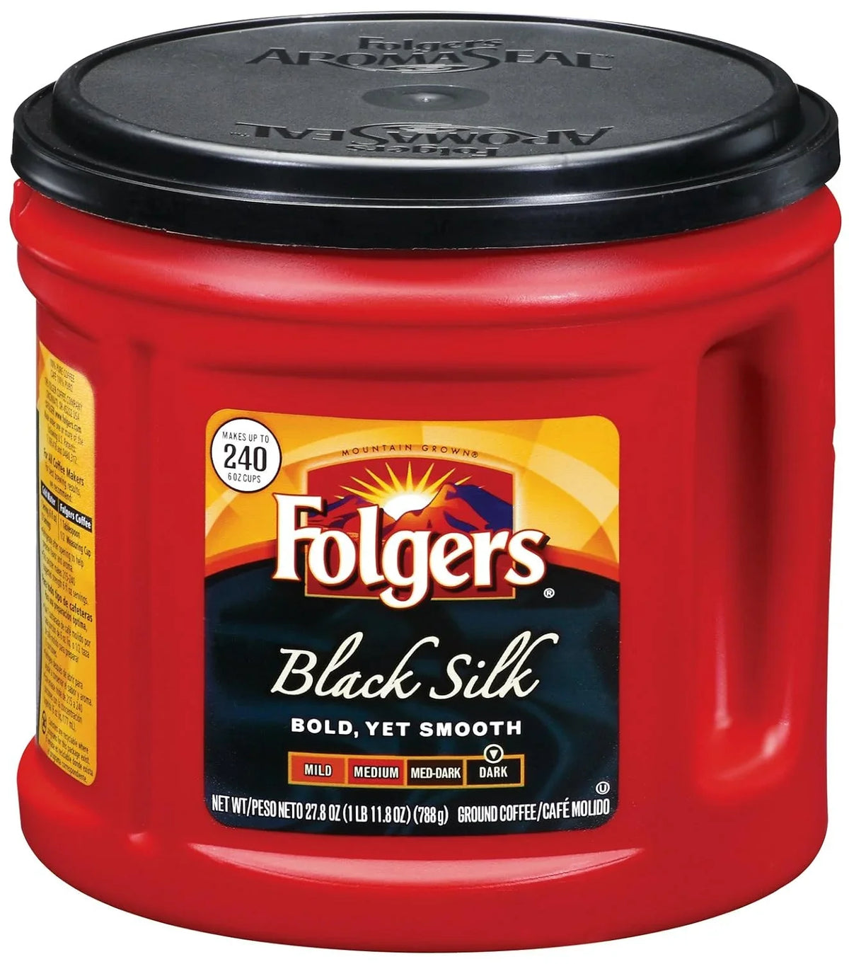 Folgers Black Silk Coffee, 27.8 Ounce (Pack of 6)
