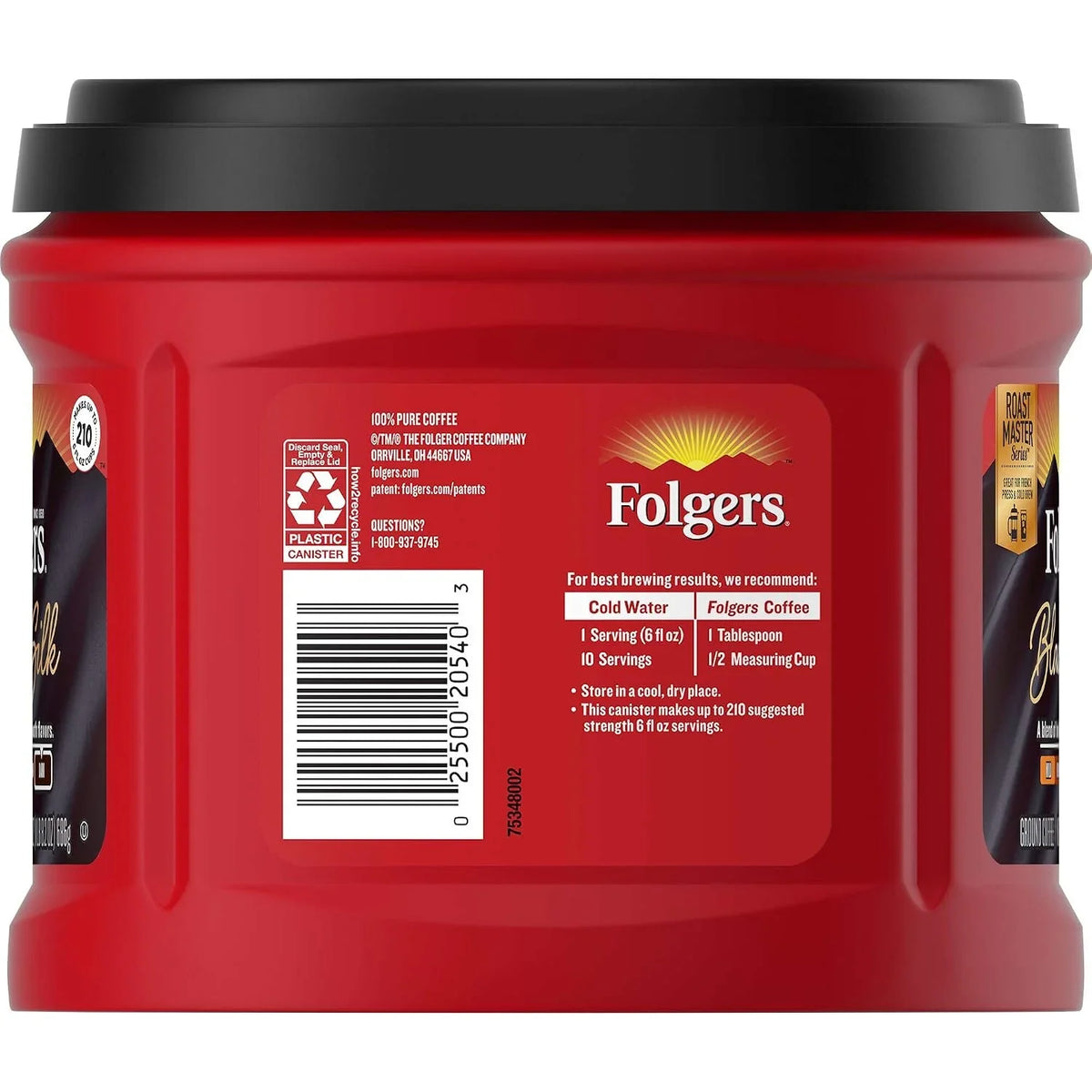 Folgers Black Silk Dark Roast Ground Coffee, 24.2 Ounces