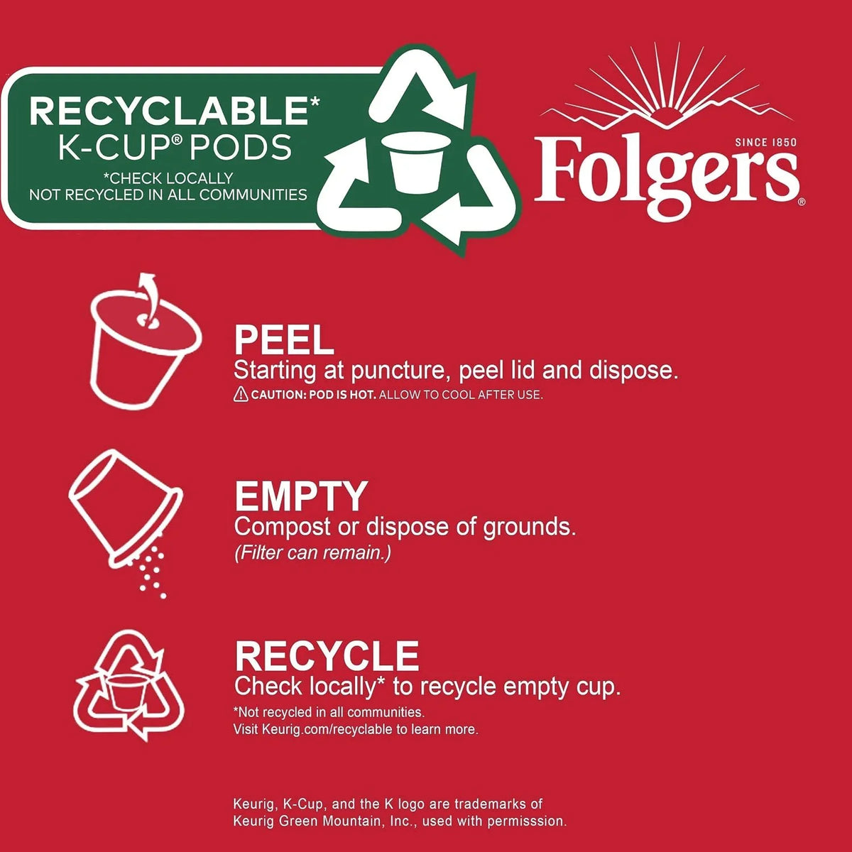 Folgers Caramel Drizzle Flavored Coffee, 24 Keurig K-Cup Pods