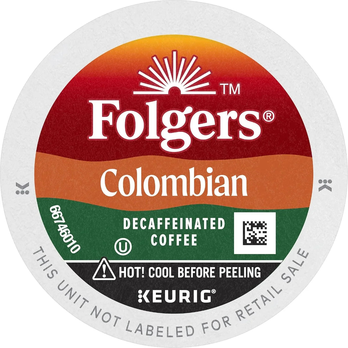 Folgers Colombian Decaf Medium Roast Coffee, 12 Keurig K-Cup Pods