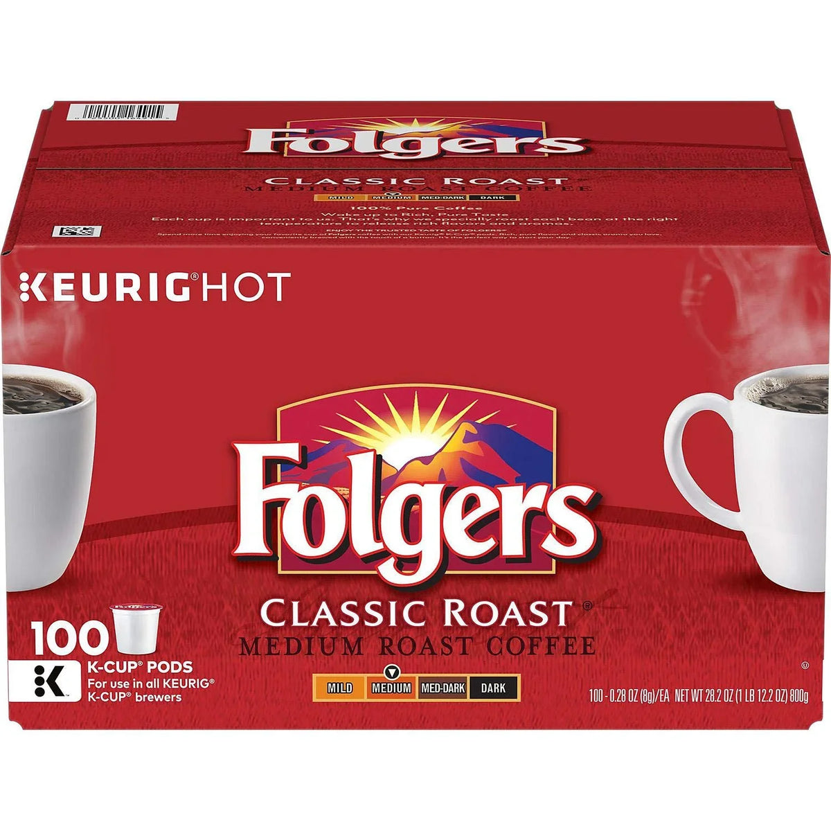 Folgers Classic Roast Coffee (100 K-Cups)