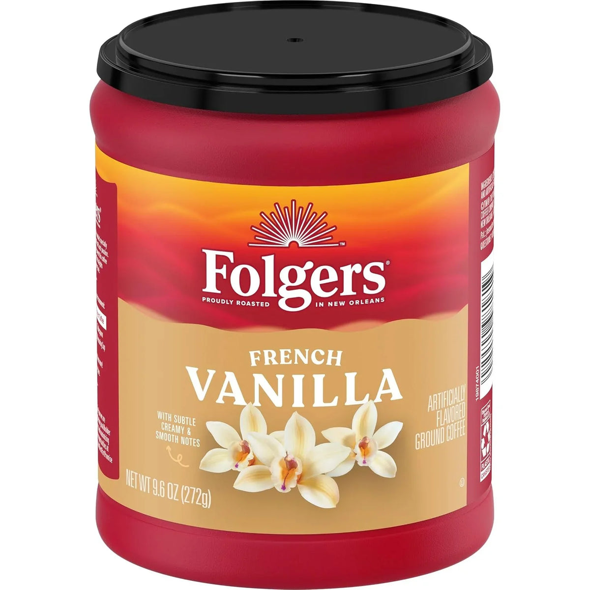 Folgers French Vanilla Artificially Flavored Ground Coffee, 9.6 Oz.